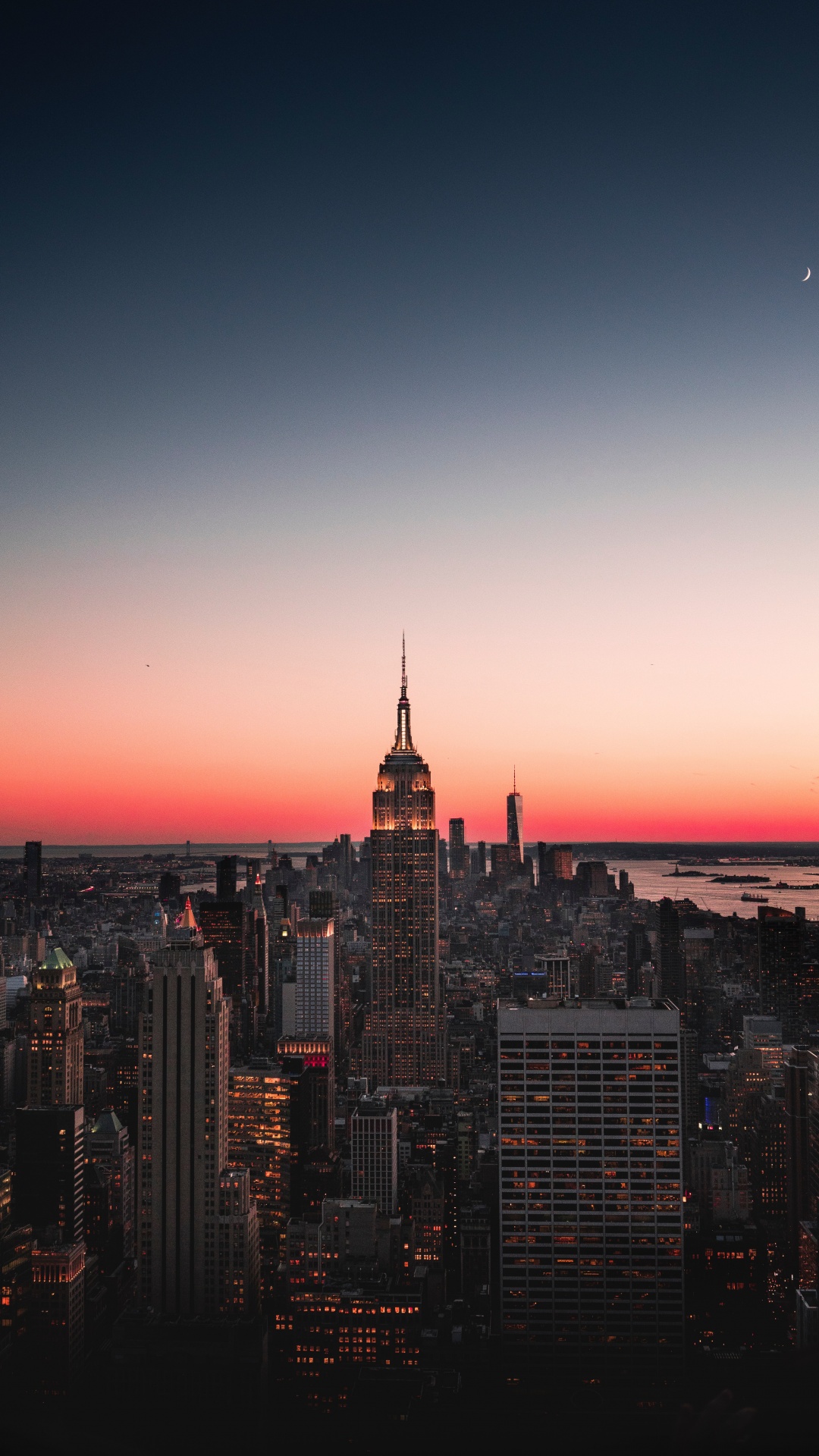 Empire State Building Wallpaper 4K, Skyscraper, New York City, Sunset